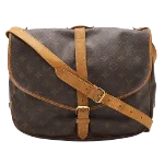 Brown Canvas Louis Vuitton Saumur