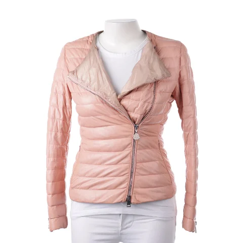 Pink Leather Moncler Jacket