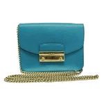 Blue Leather Furla Shoulder Bag