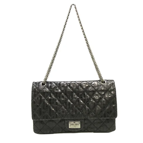 Black Leather Chanel Shoulder Bag
