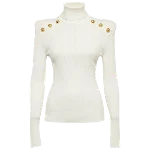 White Fabric Balmain Sweater