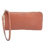 Pink Leather DKNY Clutch