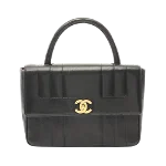 Black Leather Chanel Handbag