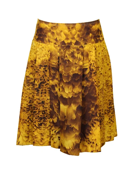 Yellow Silk Prada Skirt