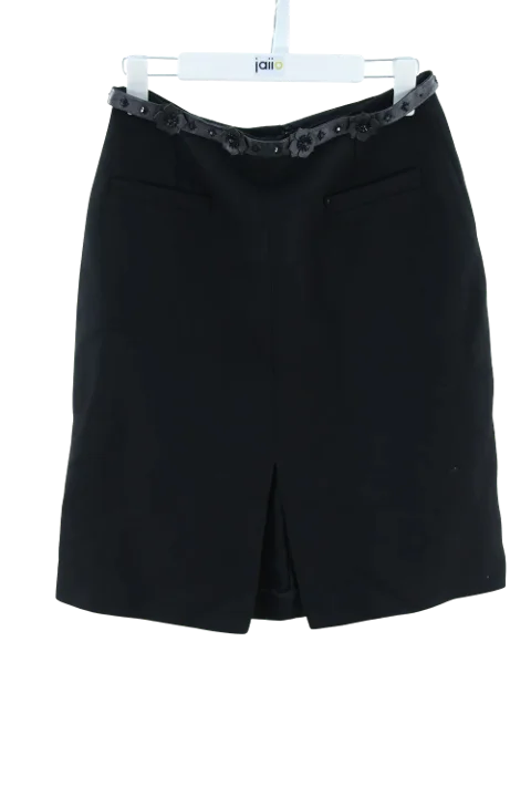 Black Polyester Paul & Joe Skirt