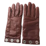 Red Leather Hermès Gloves