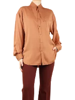 Brown Silk Balenciaga Blouse 