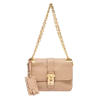 Beige Leather Valentino Shoulder Bag