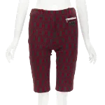 Red Fabric Prada Shorts