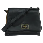 Black Leather Salvatore Ferragamo Shoulder Bag