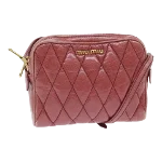 Pink Leather Miu Miu Crossbody Bag