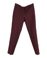 Burgundy Wool Givenchy Pants