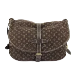 Brown Canvas Louis Vuitton Saumur