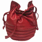 Red Leather Loewe Shoulder Bag