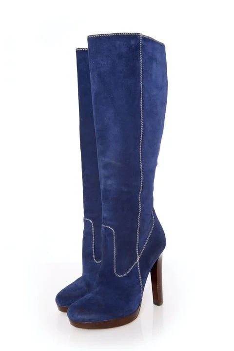 Blue Suede Dsquared2 Boots