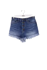 Blue Cotton Maje Shorts