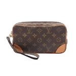 Brown Leather Louis Vuitton Marly Dragonne