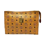 Brown Leather MCM Clutch