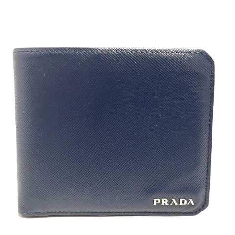 Navy Leather Prada Wallet