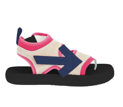 Multicolor Leather Off White Sandals