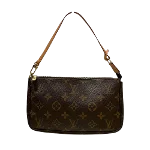 Brown Canvas Louis Vuitton Pochette Accessoires