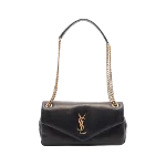 Black Leather Yves Saint Laurent Shoulder Bag