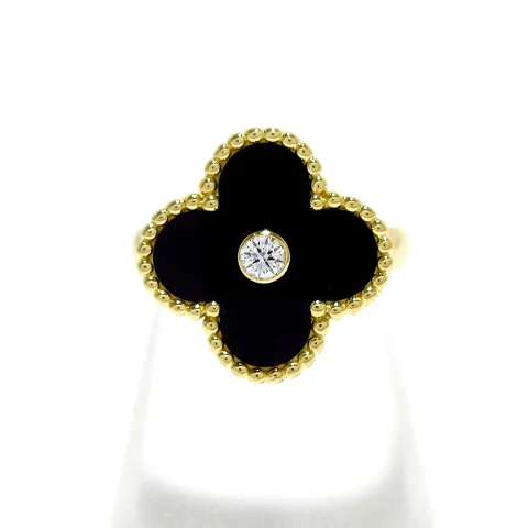 Black Yellow Gold Van Cleef And Arpels Ring