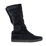 Black Fur Chanel Boots