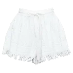 White Cotton Zimmermann Shorts