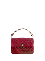 Red Fabric Karl Lagerfeld Handbag