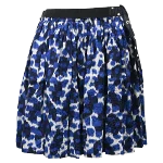 Blue Silk Louis Vuitton Skirt