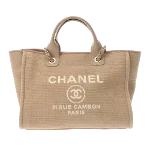 Beige Canvas Chanel Deauville