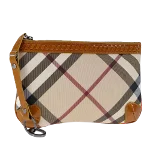 Beige Leather Burberry Clutch