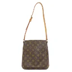 Brown Fabric Louis Vuitton Musette Salsa