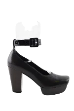 Black Leather Robert Clergerie Heels