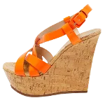 Orange Fabric Casadei Sandals