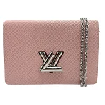 Pink Leather Louis Vuitton Wallet on Chain