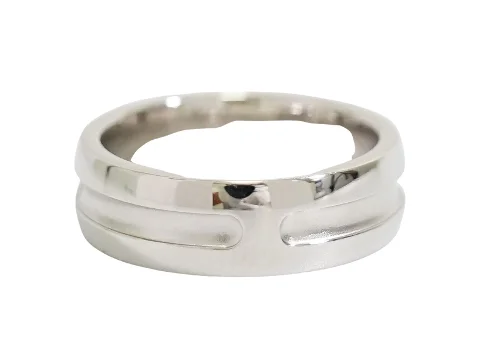 Silver White Gold Hermès Ring