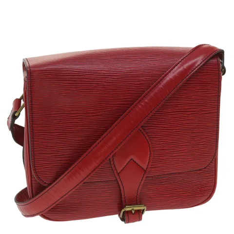 Red Leather Louis Vuitton Cartouchiere