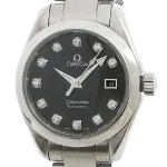 Black Stainless Steel Omega Watch