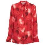 Red Silk Valentino Shirt