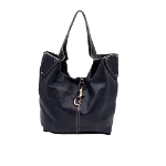 Black Leather Fay Tote