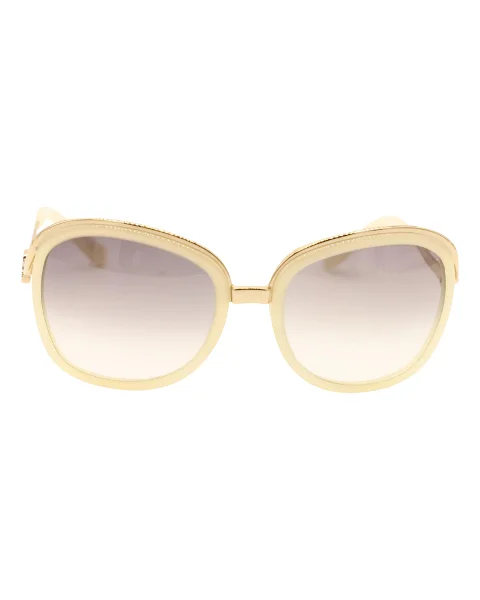 White Fabric Balenciaga Sunglasses
