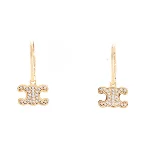 Gold Metal Celine Earrings