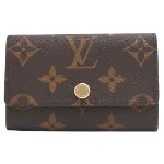 Brown Canvas Louis Vuitton Key Pouch