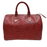 Red Leather Louis Vuitton Speedy