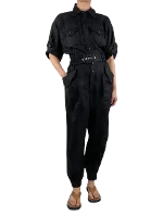 Black Linen Zimmermann Jumpsuit