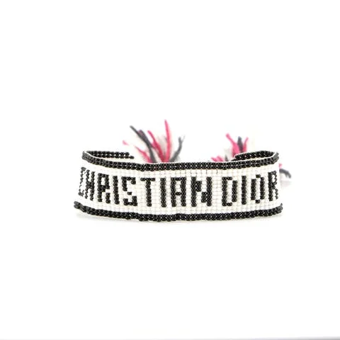 White Fabric Dior Bracelet