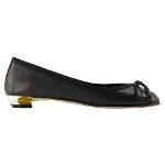 Black Leather Alexander McQueen Flats