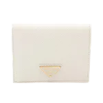 White Leather Prada Wallet